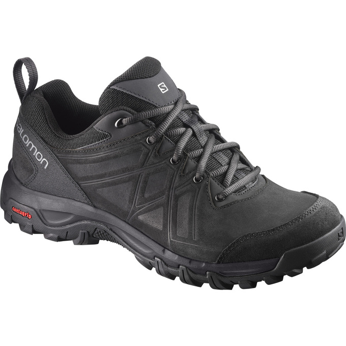 Salomon Israel EVASION 2 LTR - Mens Hiking Shoes - Black (QWGF-57614)